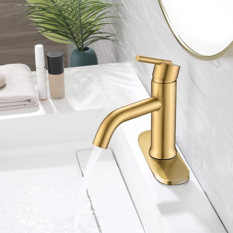 PROOX Single Lever Handle Bathroom Single Hole Basin Stainless Steel Faucet