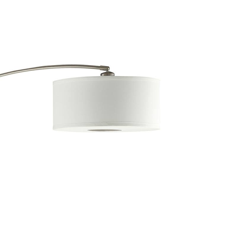 Jamison Chrome Drum Shade Arc Adjustable Floor Lamp