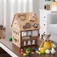 preview thumbnail 6 of 4, Wooden House Montessori Toy w/ Sensory Games & Interior Storage