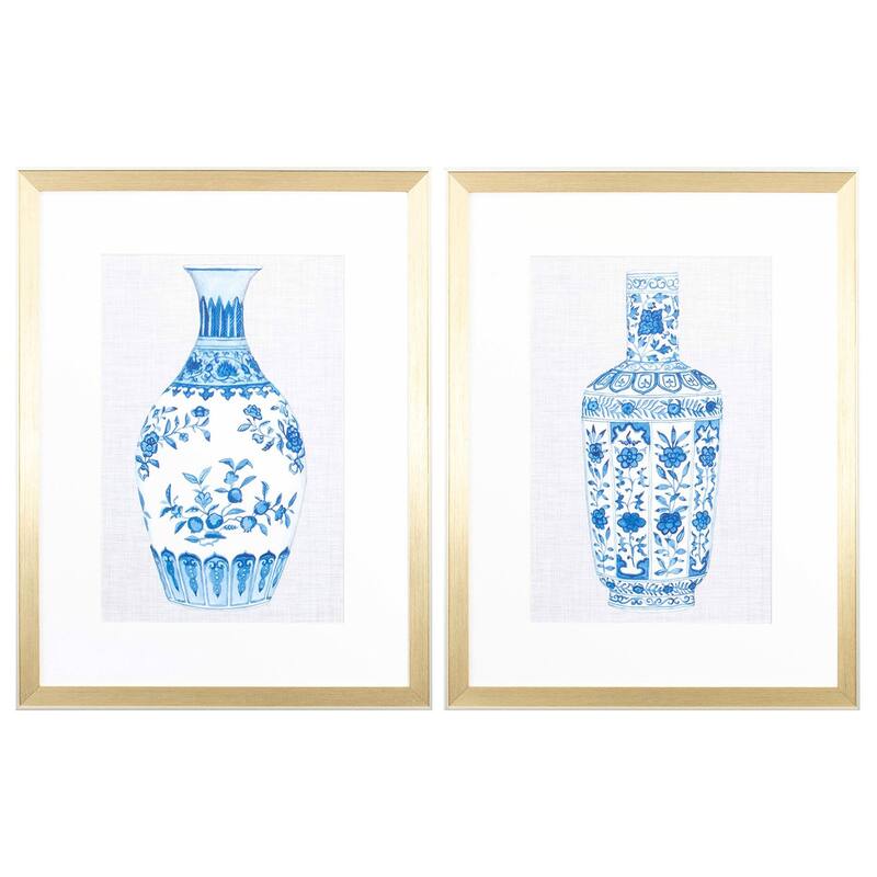 Propac Images Ming Vase A Set of 2 Wall Art - Blue - 26X20X1