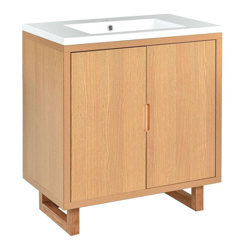 30" Classic Bathroom Vanity Set with Sink and 2 Soft-Close Doors