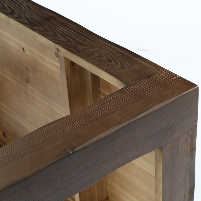 63-Inch Solid Wood Computer Desk, Large Executive Desk for Home Office