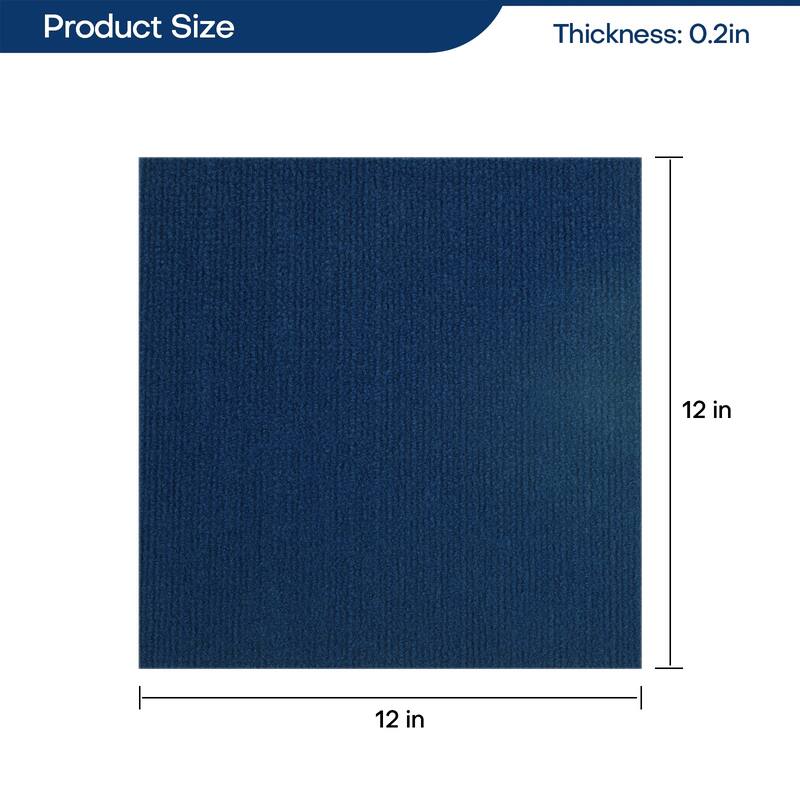 Self Adhesive Carpet Floor Tile Non-slip Floor Mat (12sqft - 12 Tiles)