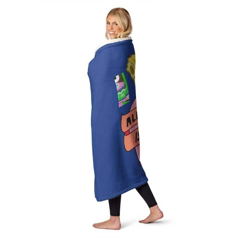 Nickelodeon Spongebob Squarepants Valentine's Day Silk Touch Sherpa Throw Blanket