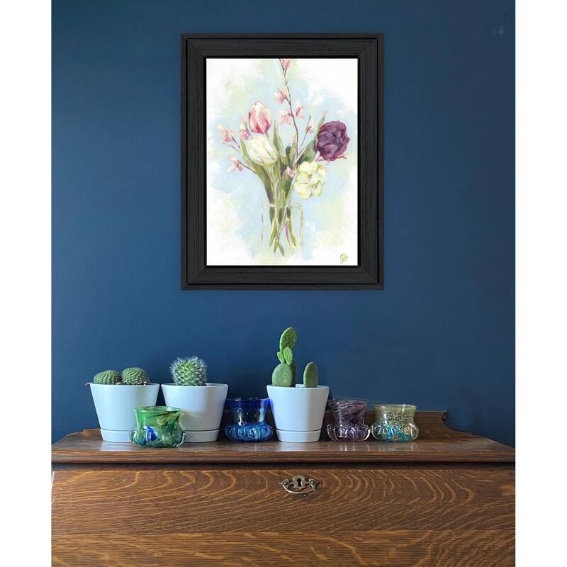 TrendyDecor4U Contemporary "Flower Farm Bouquet II" Framed Print Wall Art
