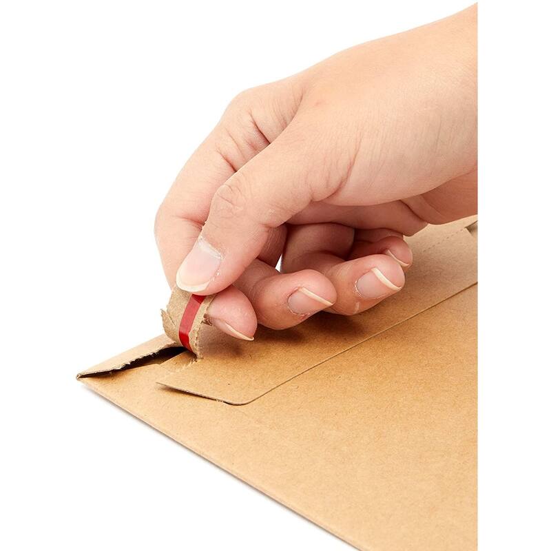 Stockroom Plus 100 Pack Rigid Mailers 6x8 - 450 GSM Sturdy Self-Adhesive Cardboard Envelopes