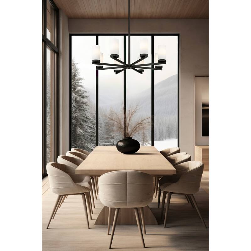 Z-Lite 3044-8 Danica 8 Light 32" Wide Candle Style Chandelier