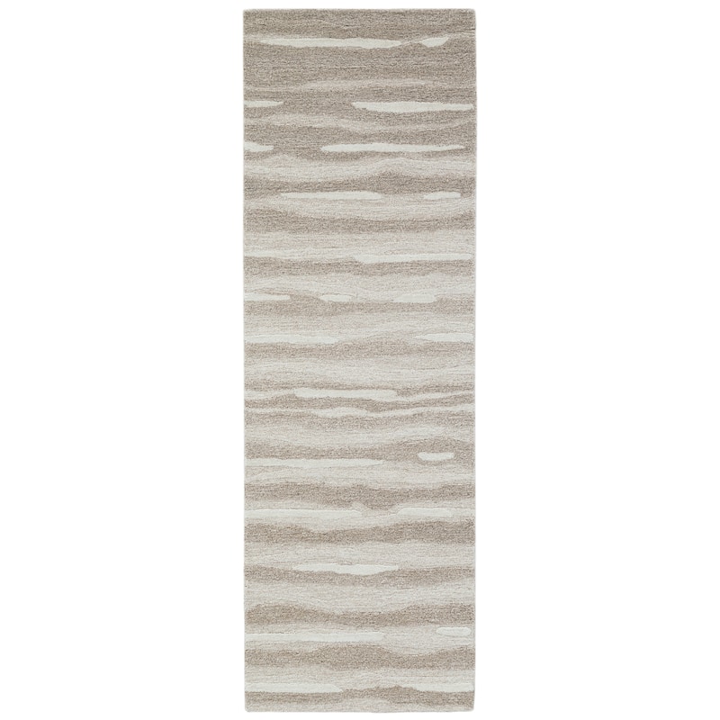 Terra by Obeetee Jaipur Shizen Natural Rug - Natural/Criss Cross - 2'6" x 8'