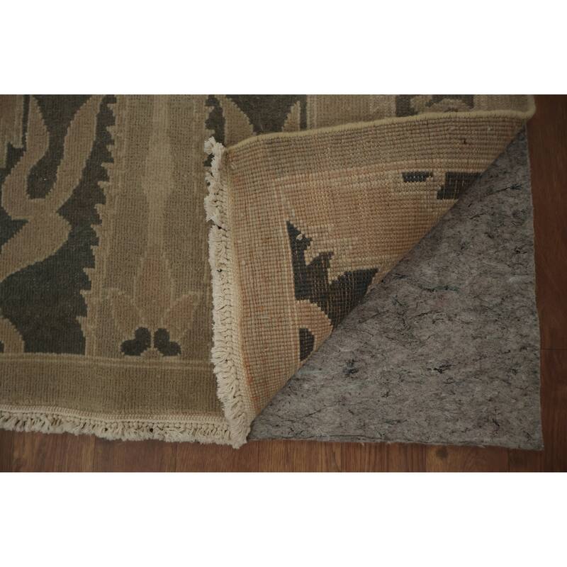 Hand Knotted Oriental 100% Wool Carpet Traditional All-Over Brown Ziegler Area Rug - 14' 9'' X 9' 11''
