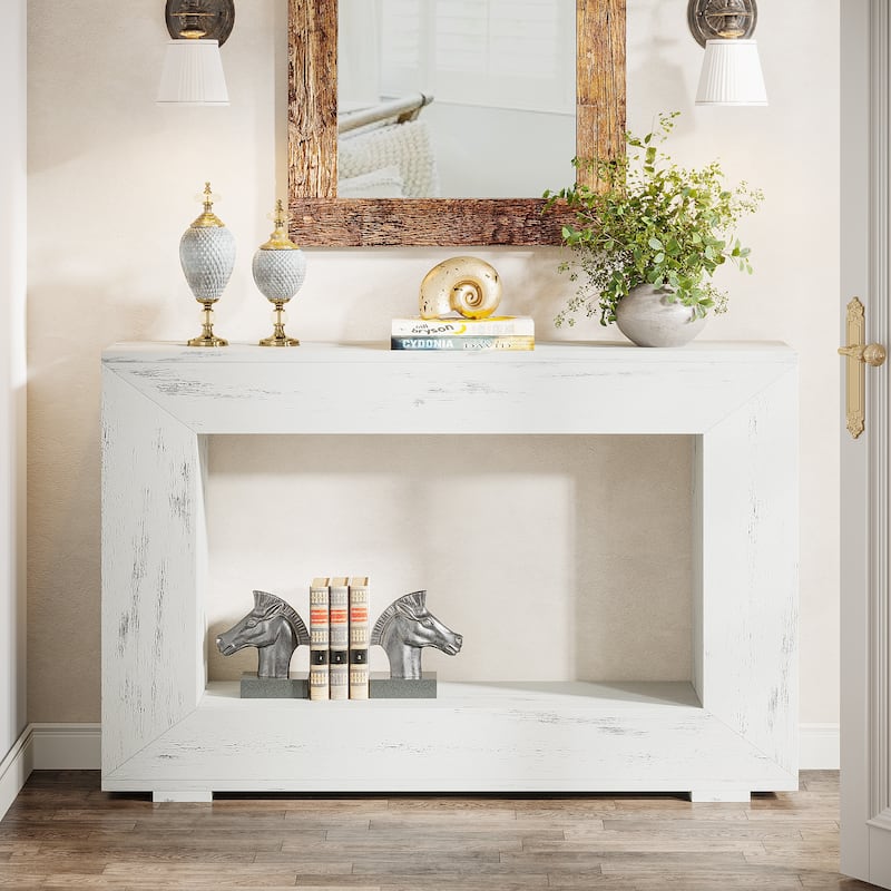 47 Inches Narrow Wood Console Table with Storage - 47.24" W x 29.1" H x 11.81" D
