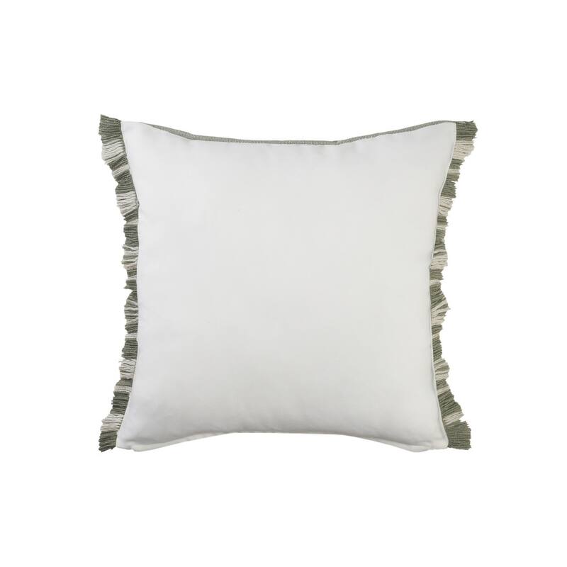 HomeRoots 24" X 24" Green Zippered Coastal Indoor Outdoor Throw Pillow - 24" x 24"