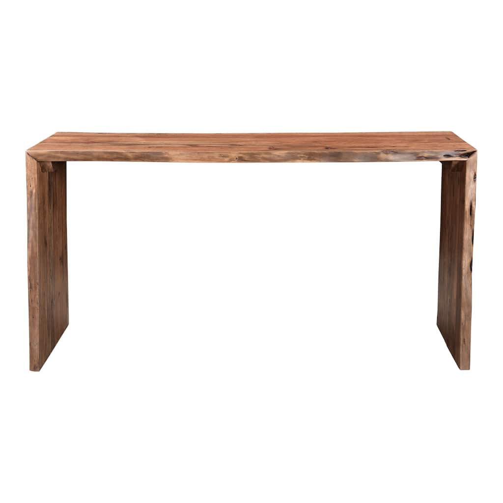 Rustic Wood Desk - Solid Acacia Live Edge Table for Home Office