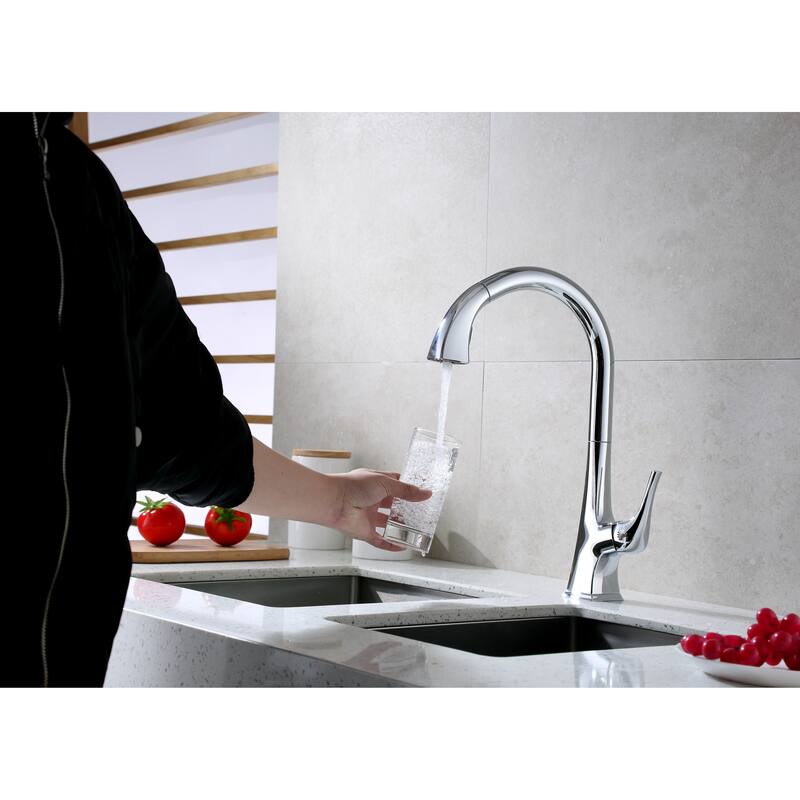 Ultra Faucets Quest Collection Single-Handle Kitchen Faucet With Pull-Down Spray