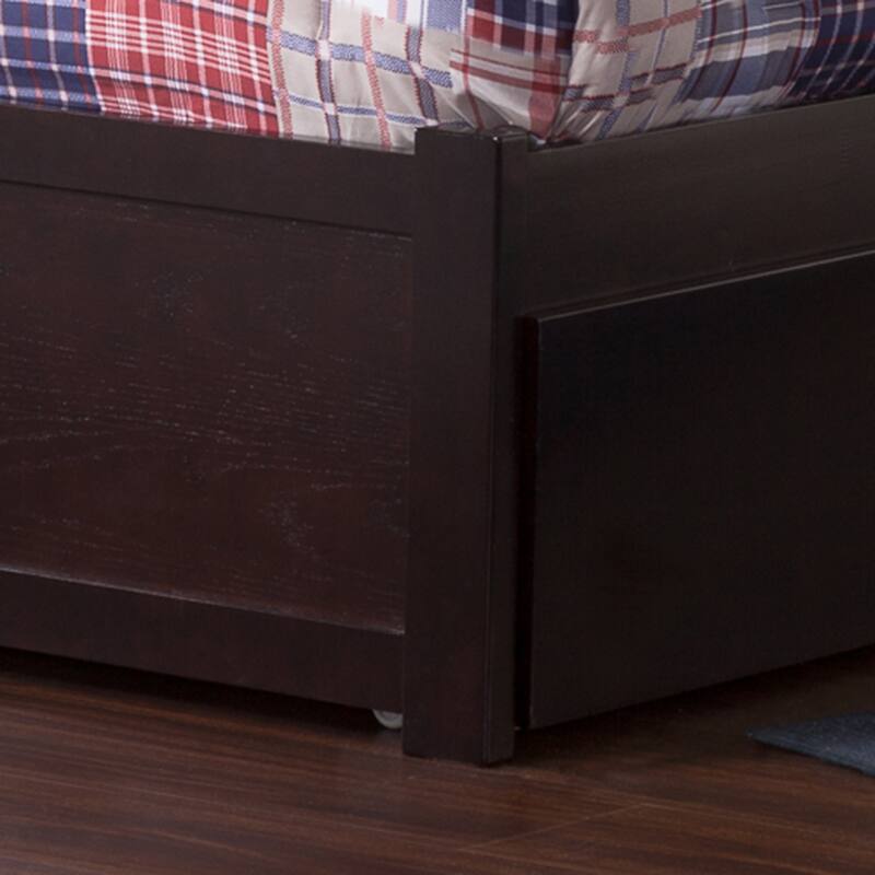 AFI Orlando Platform Bed with Footboard & Twin XL Trundle