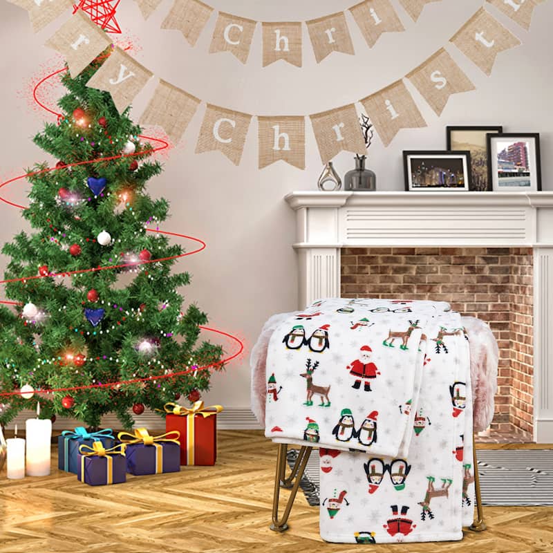 Christmas Flannel Fleece Throw Blanket 50"x60"