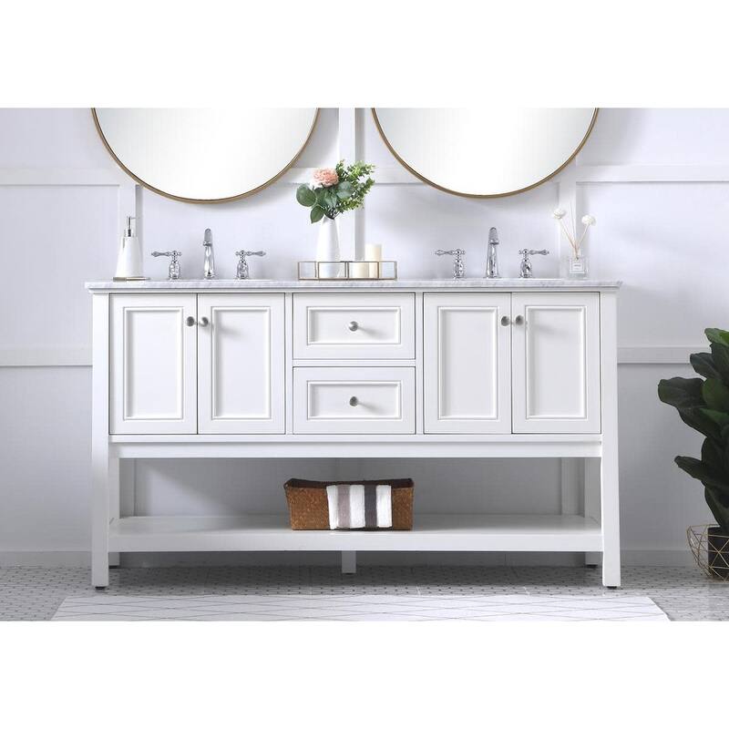 Elegant Lighting VF27060 Metropolis 60" Free Standing Double Basin