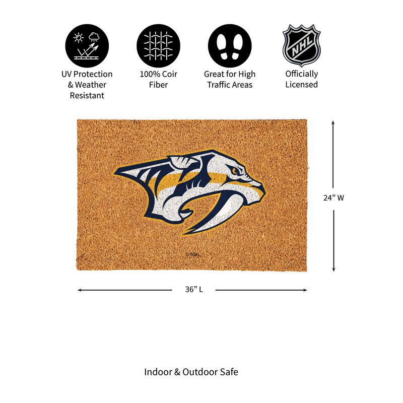 Nashville Predators Full Color Indoor/Outdoor Coir Mat