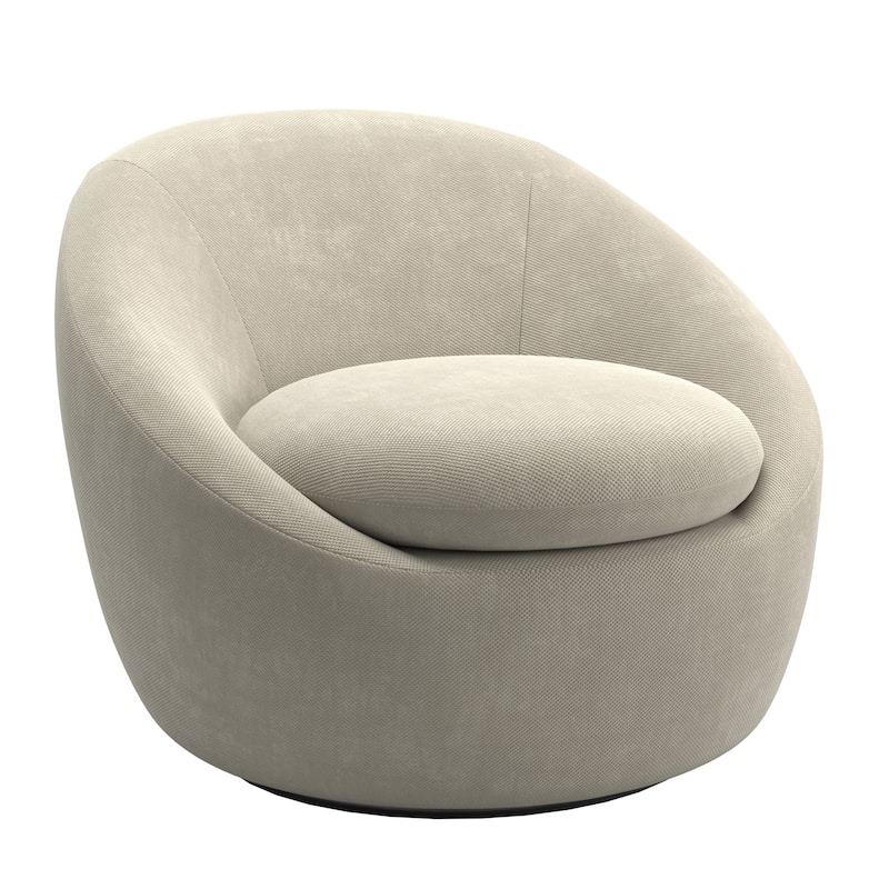 Thessa Chenille Swivel Accent Chair by iNSPIRE Q Modern - Beige