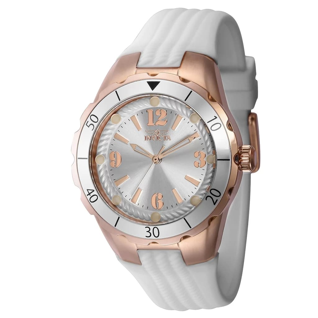 Invicta Women's 40311 Angel Quartz 3 Hand Silver Dial Watch