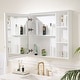 preview thumbnail 38 of 95, Modern Surface Mount Solid Wood Framed Medicine Cabinet With Mirror and Shelves