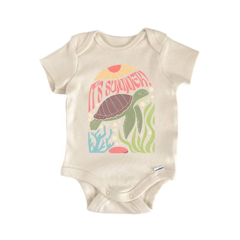 It's Summer Boho Beach Summer - Baby Boy Girl Clothes Bodysuit Funny Cute Newborn - White - 6-9M