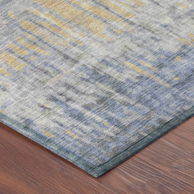 Machine Washable Indoor/ Outdoor Modern Ombre Chantille Rug