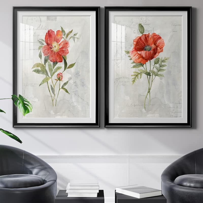 Linen Peony Premium Framed Print - Ready to Hang