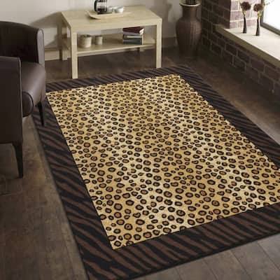 5 ft. 3 in. x 7 ft. 3 in. Animal Print Area Rug - 7' x 5'