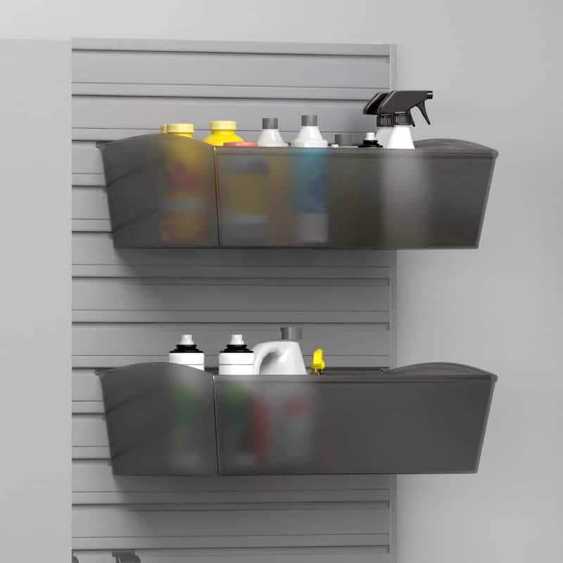 Flow Wall 42pc PVC Indoor Garage Cabinet Organization Set - Silver