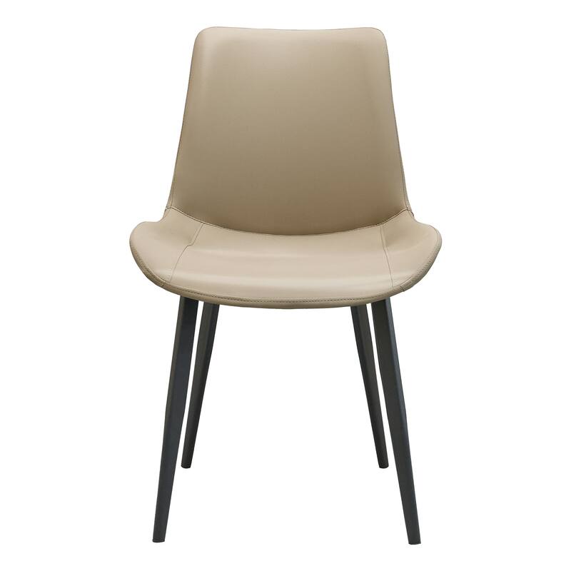 PU Leather Dining Chair with Metal Legs, Modern Upholstered Chair Set of 2 for Kitchen, Restaurant, Living, Meeting Room