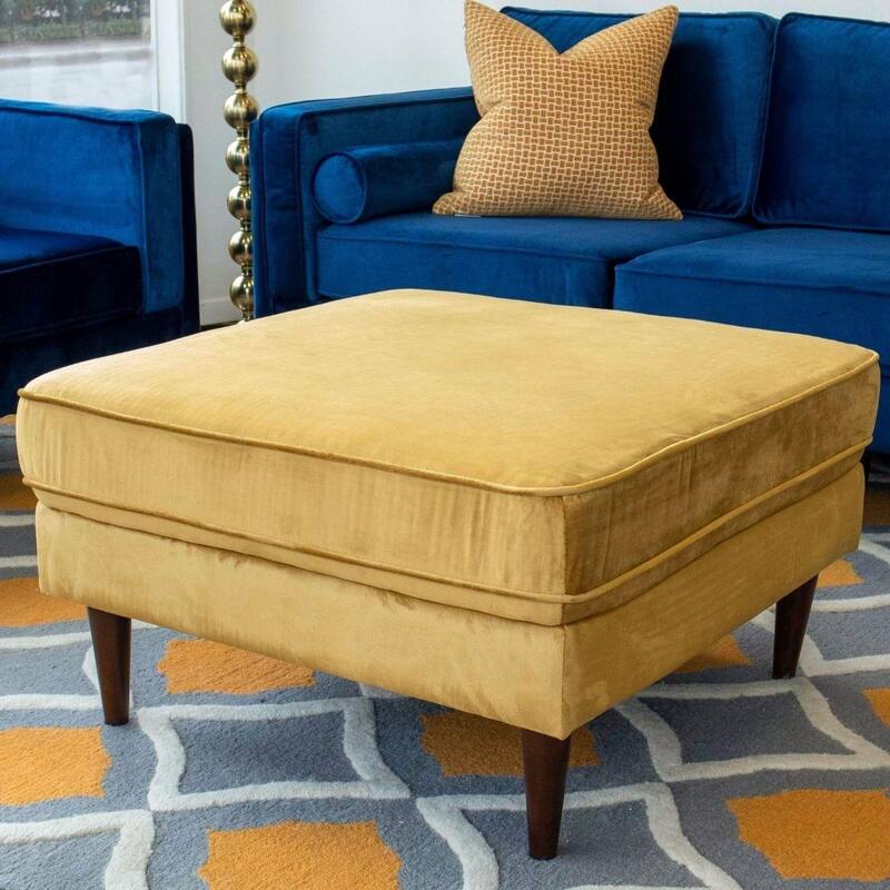 Addison Square Upholstered Ottoman Comfortable choice, multiple functions, classic design, and cozy corners