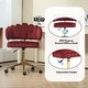 preview thumbnail 64 of 118, Velvet Home Office Desk Chair, Height Adjustable Task Chair, Armless Single Chair with Wheels, 360° Swivel Vanity Chair - N/A
