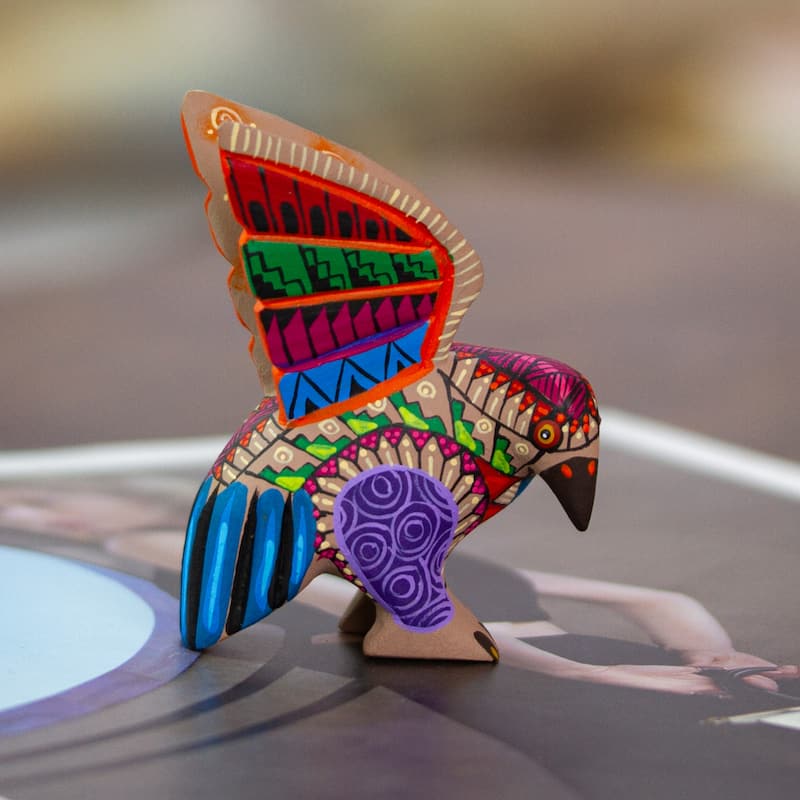 Novica Handmade Fiery Eagle Wood Alebrije Figurine