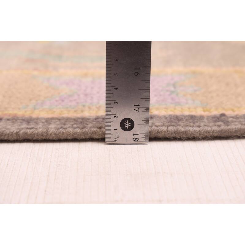 ECARPETGALLERY Hand-knotted Modern Oushak Dark Grey Wool Rug - 9'0 x 11'9