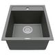 preview thumbnail 38 of 65, Karran QT-825 Drop-in 15-3/4" Single Bowl Quartz Composite Kitchen Sink Grey