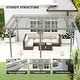 preview thumbnail 3 of 6, Outsunny 12' x 16' Outdoor Pergola, Wood Gazebo Grape for Climbing Plant Support at Garden, Patio, Backyard, Deck, Brown