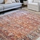 preview thumbnail 1 of 10, Alexander Home Isabelle Vintage Border Printed Area Rug 2' x 5' - Spice/Marine