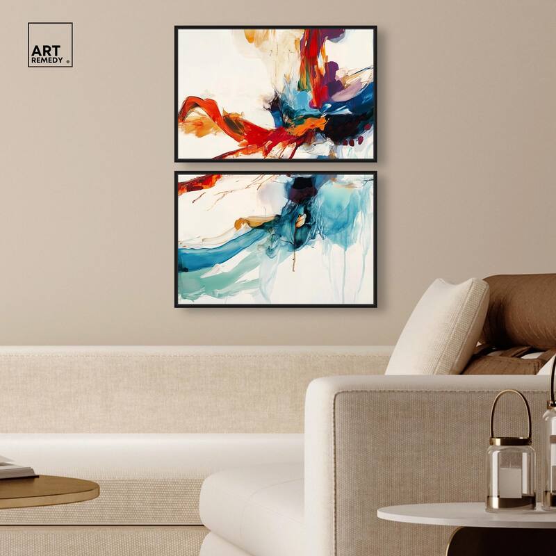 Vibrant Palette I Canvas Set of 2 by Art Remedy