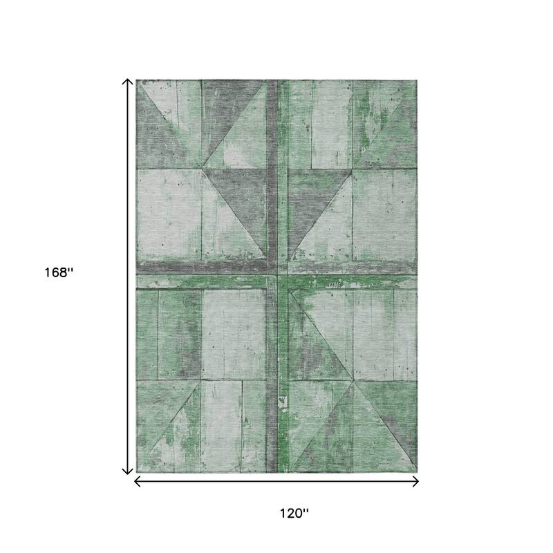 HomeRoots Geometric Transitional Rectangle Outdoor Rug