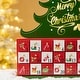 preview thumbnail 8 of 6, Glitzhome 15.25"H Lighted Wooden Christmas Tree Advent Calendar Decor - Multicolor