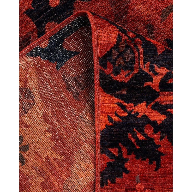 Vibrance, One-of-a-Kind Hand-Knotted Area Rug - Rust, 8' 4" x 10' 1" - 8' 4" x 10' 1"