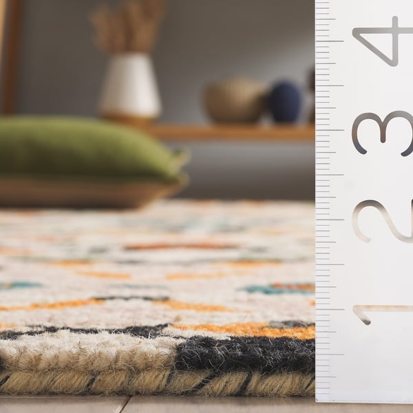 dimension image slide 0 of 2, SAFAVIEH Handmade Aspen Polixenia BOHO Wool Rug