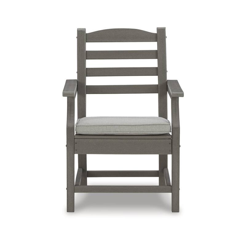 Signature Design by Ashley Visola Gray Outdoor Dining Table with 4 Chairs - 72"W x 42"D x 29"H