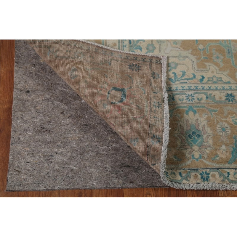 Distressed Tabriz Persian Vintage Area Rug Handmade Wool Carpet - 7'10"x 11'9"