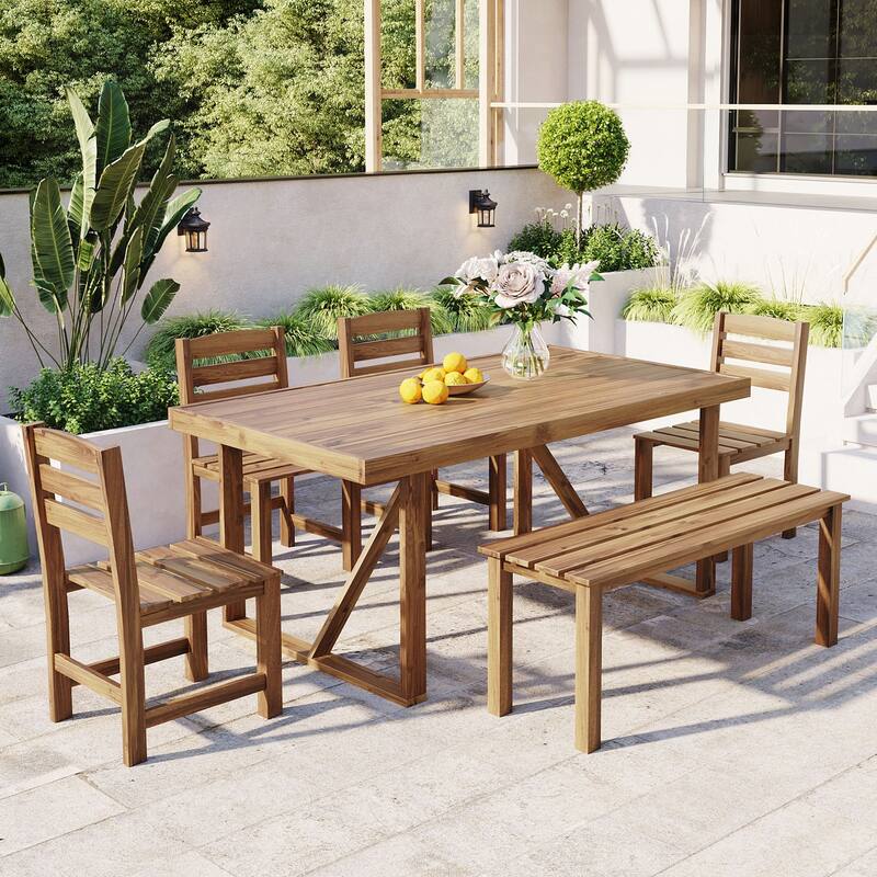 High-quality Acacia Wood Outdoor Table and Chair Set