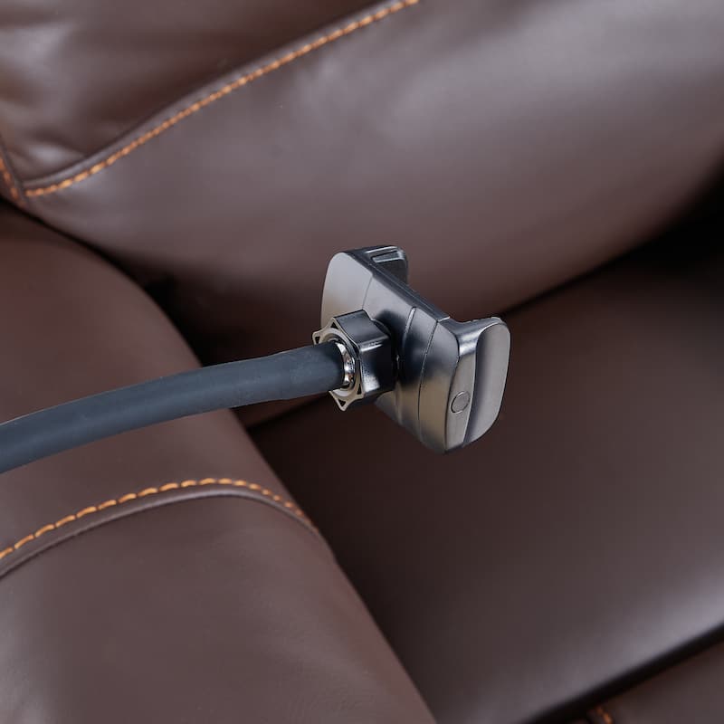 Black Adjustable Power Recliner with Massage, Heating, USB Ports, Phone Holder, and Side Storage, Reclines up to 139°