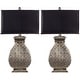 preview thumbnail 6 of 7, SAFAVIEH Lighting 30-inch Royal Spain Silver Finish Table Lamp (Set of 2) - 16"x11"x29"