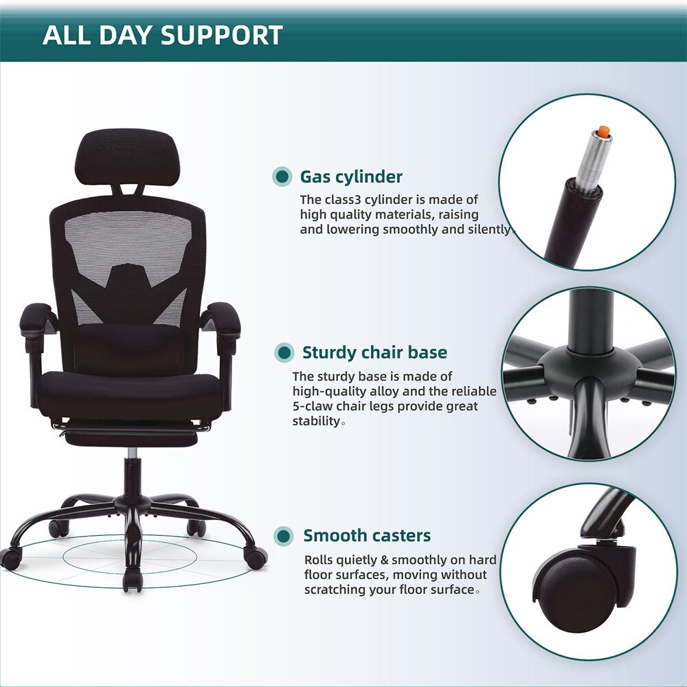 Adjustable Height High Back Office Chair with Lumbar Support Pillow N A Bed Bath Beyond 39302338