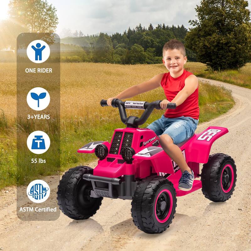 6V Electric Kids ATV, 4-Wheeler Ride-on Vehicle for Kids Best Gift