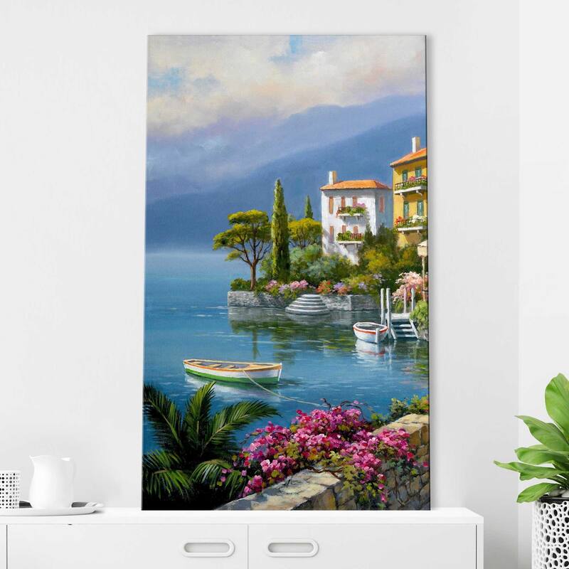 "Seaside Bistro Cafe" by Sung Kim I Print on Canvas